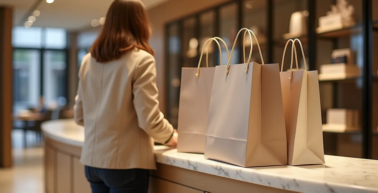 Múltiples bolsas de compras consolidadas en grandes almacenes de Londres