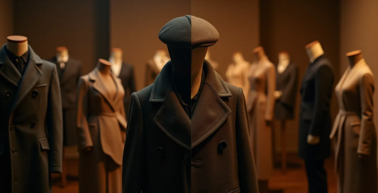 Comparación visual entre tejido sintético y natural bajo iluminación cinematográfica