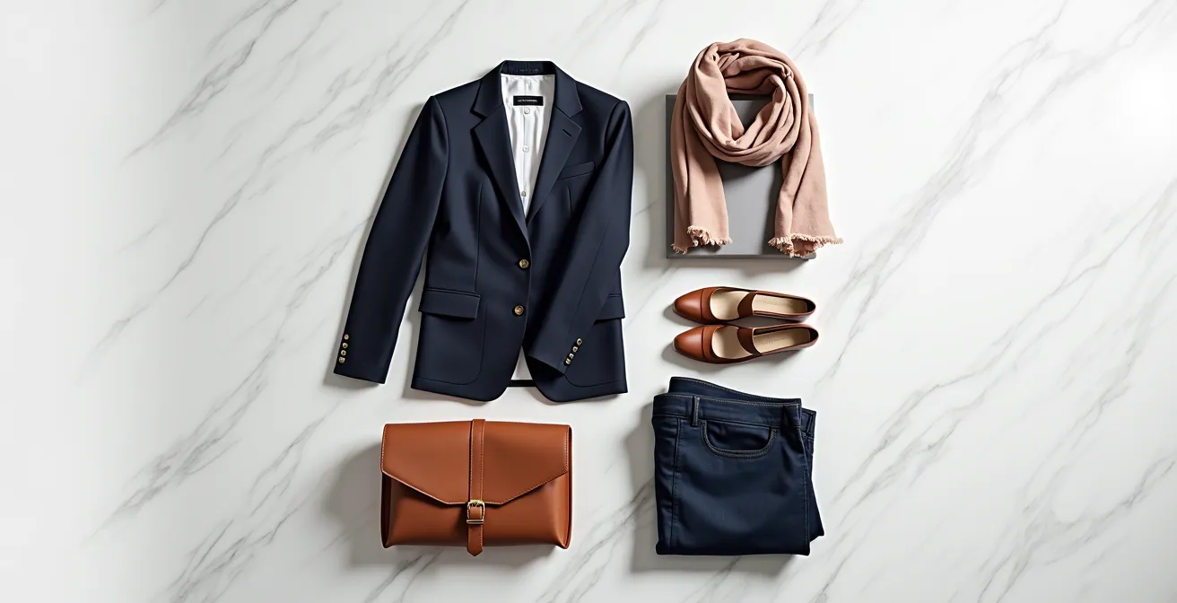 Matriz visual de decisión para inversión inteligente en prendas de oficina